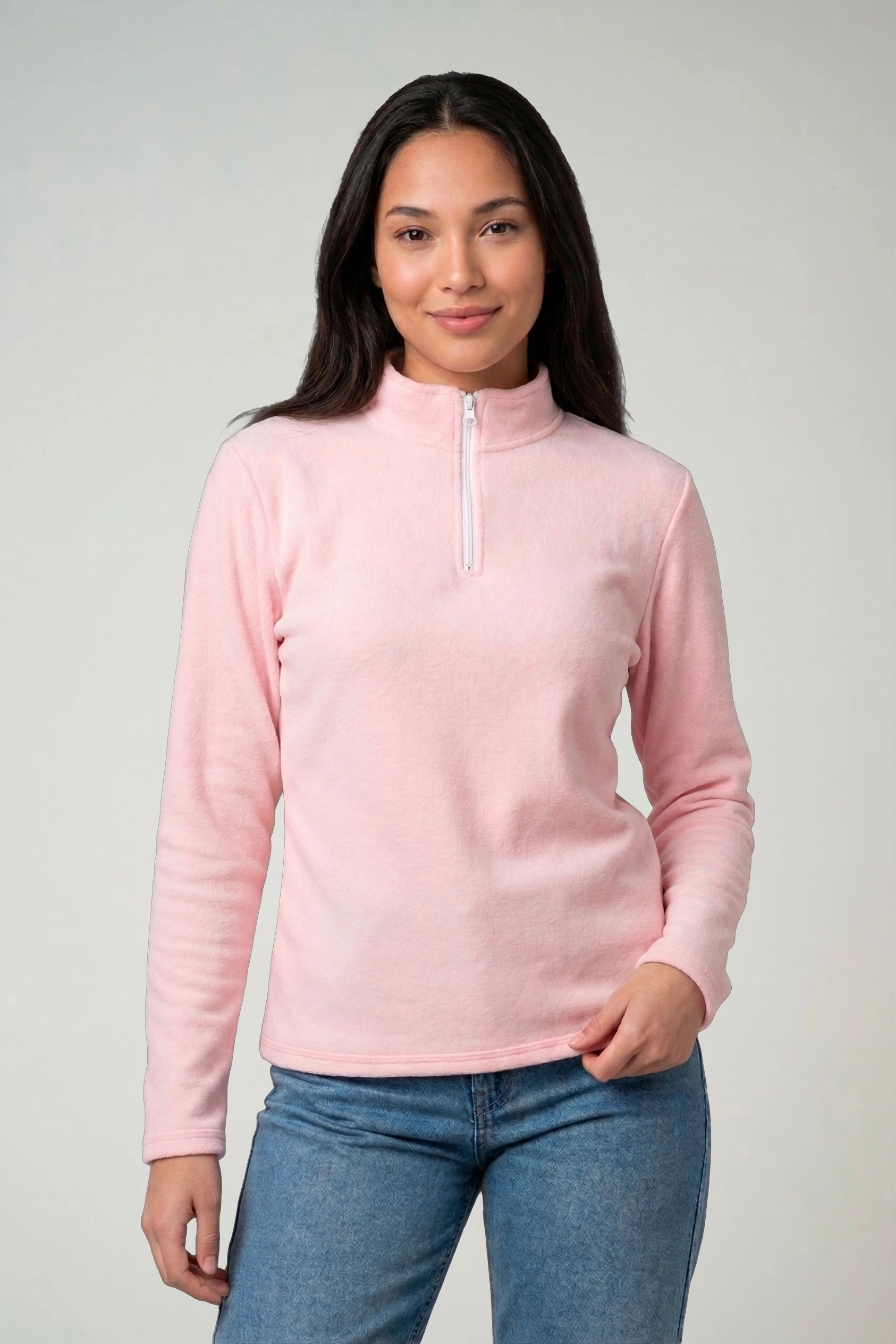 Blusa soft fem rosa frente